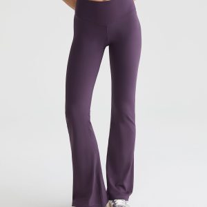 Buttery Soft High-Rise V-Waist Flare Leggings - Blueberry