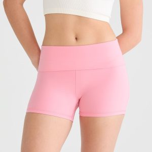 Buttery Soft Fold-Over Booty Shorts - Heather Rose