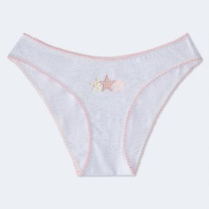 Star Trio Bikini - Lightest Heather Grey