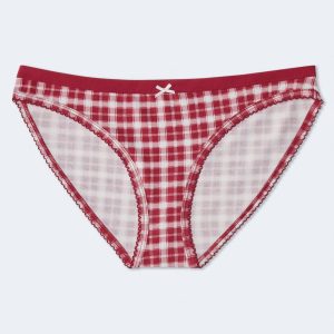 Plaid Bikini - Pointsettia