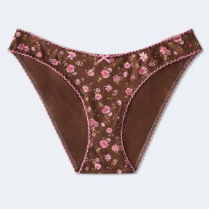 Cotton Floral Bikini - Raisin