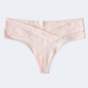 Cotton Cherries Low-Rise Crossover Thong - Cool Pink