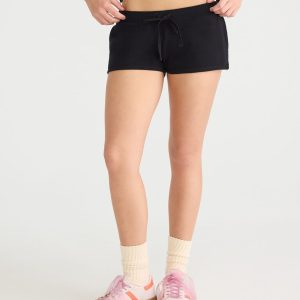 Cloud Soft Low-Rise Fleece Shorts - Black Fox