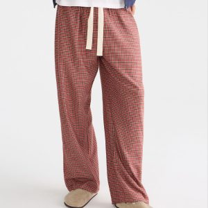 Plaid Flannel Sleep Pants - Red Bark