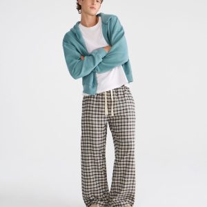 Plaid Flannel Sleep Pants - Veranda Green