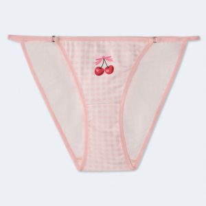 Cotton Gingham Cherries String Cheeky - Ramble Rose