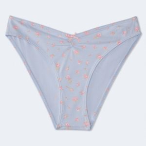 Cotton Floral Cinch Cheeky - Blue Haze