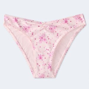 Cotton Floral Petals Cinched Cheeky - Fresh Lavender