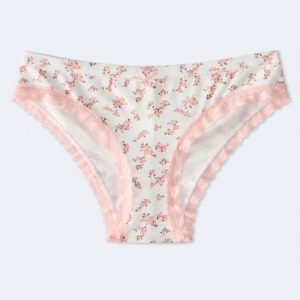 Cotton Floral Cheeky - Cream