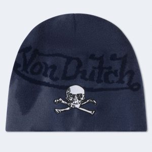 Von Dutch Skull Beanie - Inidigo Blue