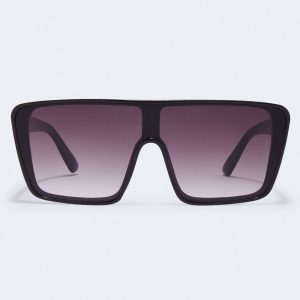 Oversized Shield Sunglasses - Black