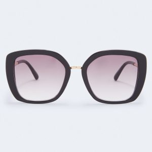 Oversized Cateye Sunglasses - Black