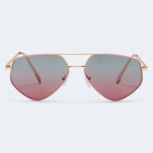 Geometric Aviator Sunglasses - Multi