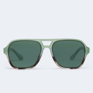 Tortoiseshell Ombré Shield Sunglasses