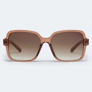 Translucent Square Sunglasses - Rose Gold