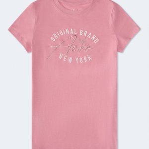 Aero Original Brand Butterfly Graphic Tee - Luscious Pink