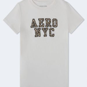 Aero NYC Appliqué Graphic Tee - Cream