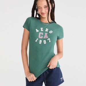 Aero CA 1987 Appliqué Graphic Tee - Aspen Aura