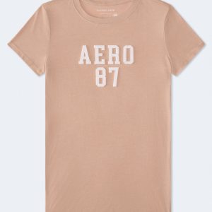 Aero 87 Appliqué Graphic Tee - Sandstorm