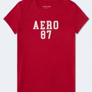 Aero 87 Appliqué Graphic Tee - Red Cedar