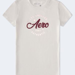 Aero Los Angeles Appliqué Graphic Tee - Cream