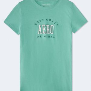 Aero West Coast Appliqué Graphic Tee - Hedge Green