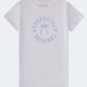 Aeropostale Bow Circle Graphic Tee - Bleach