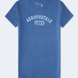 Aeropostale 1987 Appliqué Graphic Tee - Electro Blue