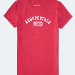 Aeropostale 1987 Appliqué Graphic Tee - Red Cedar