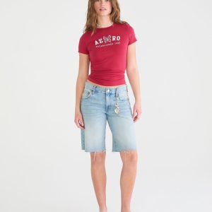 Aero Butterfly Graphic Tee - Deep Claret