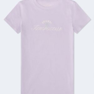 Aeropostale Original Flower Graphic Tee - Siberian Lilac