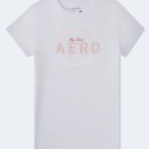 Aero Circle Appliqué Graphic Tee - Bleach