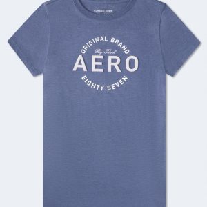 Aero Circle Appliqué Graphic Tee - Blue Nights