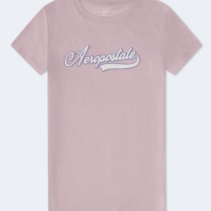 Aeropostale Script Appliqué Graphic Tee - Rhapsody Purple