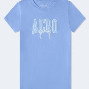 Aero Bow Logo Appliqué Graphic Tee - Morning Breeze