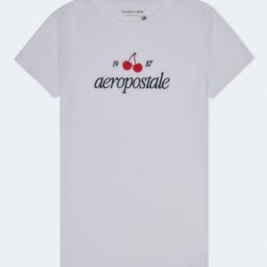 Aeropostale 1987 Cherries Graphic Tee - Bleach