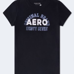 Aero Original Arch Appliqué Graphic Tee - Black Fox