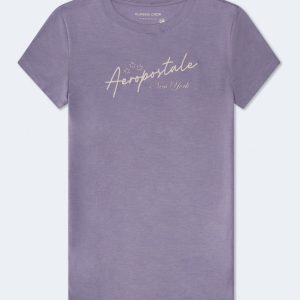 Aeropostale Script Star Graphic Tee - Flowering Lilac