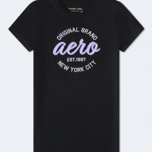Aero Circle Appliqué Graphic Tee - Black Fox