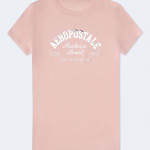 Aeropostale Arch Foil Graphic Tee - Island Guava