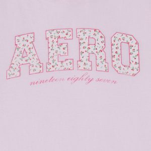 Aero Floral Fill Graphic Tee - Pink Bluff