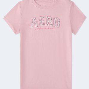 Aero Floral Fill Graphic Tee - Island Guava