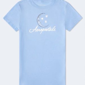 Aero Moon Foil Graphic Tee - Atlantic Deep