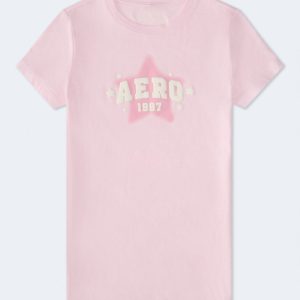 Aero 1987 Star Graphic Tee - Cool Pink