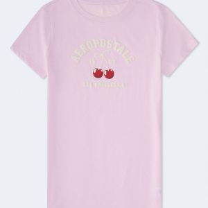 Aeropostale LA Cherries Graphic Tee - Naturally Pink