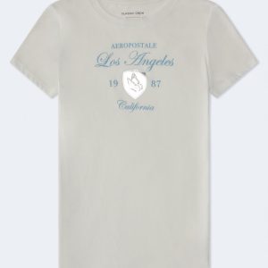 Los Angeles Butterfly Foil Graphic Tee - Cream
