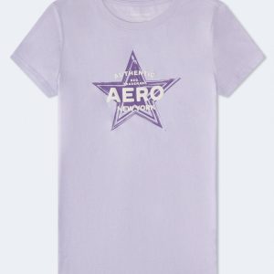 Aero Authentic Star Graphic Tee - Elderberry