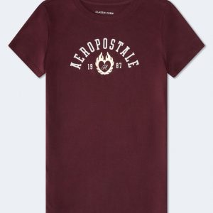 Aeropostale Heart Flame Foil Graphic Tee - Bloomsberry
