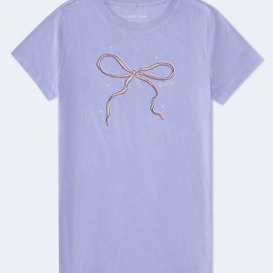 Aero Wispy Bow Graphic Tee - Sweet Lavender