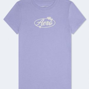 Aero Oval Hearts Graphic Tee - Sweet Lavender